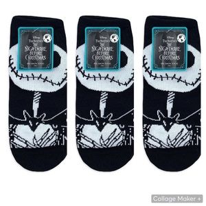 Disney Nightmare Before Christmas Women's No Show Socks, Size 4-10 (3 PAIRS)